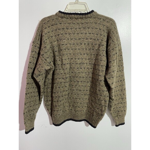 Vtg Woolrich Sweater Mens L Birds Eye Wool Knit Crewneck 90s Preppy Grandpacore - Picture 2 of 11